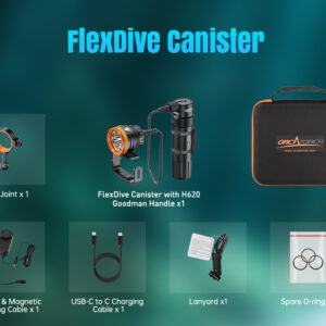 פנס צלילה קניסטר OrcaTorch FlexDive Canister