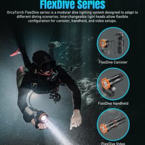פנס צלילה קניסטר OrcaTorch FlexDive Canister